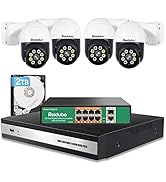 Reidubo 4×2K POE Camera Y21 + NVR Preinstalled-2TB + 10 Gigabit Port poe Switch