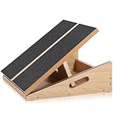 Slant Board for Calf Stretching, Adjustable Wooden Calf Stretcher Incline Board, Calf Stretch Boa...