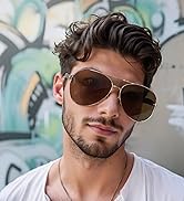 LASPOR Trendy Oversized Aviator Sunglasses for Women Men Metal Shades 70s Aviators Sun Glasses