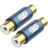 EMK 2-Pack RCA Female to Female Coupler 24K Gold-Plated RCA Connector Adapter for Extending Audio...