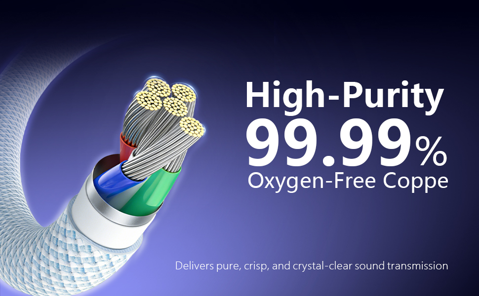 99.99% Purity Silver-Plated Oxygen-Free Copper Cable