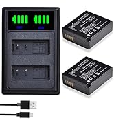 Pickle Power DMW-BLG10 DMW-BLG10PP Battery and LED Dual Charger for Panasonic Lumix DMC-GX85 DMC-...