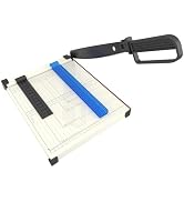 Paper Cutter, 12" Cut Length Guillotine Trimmer, Paper Cutting Board with 10 Sheet Capacity Paper...