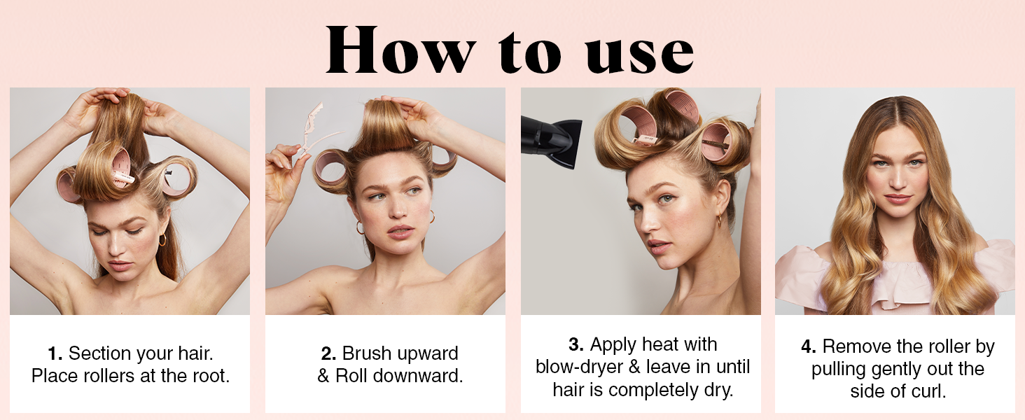 hair rollers curlers for blowout look long roller short large volume thermal self grip