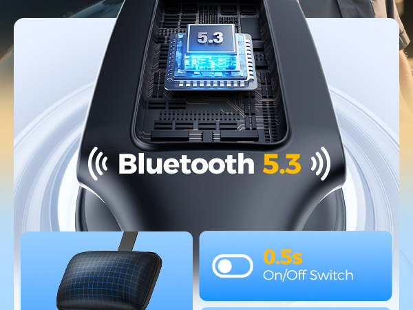 Lightweight Bluetooth Headset Microphone Trucker Headset Single-Ear Wireless Headphones