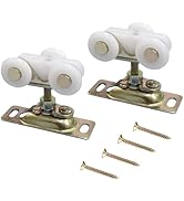 2 Pack Pocket Door Rollers Sliding Doors Nylon Wheels Pocket Door Rollers Assembly Replacement wi...