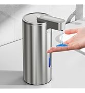 Automatic Soap Dispenser Touchless, Stainless Steel 11.5 oz 3 Levels Adjustable Hand Soap Dispens...