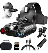 Night Vision Goggles Head Mounted - 4K Night Vision Binoculars for Adults with 2.7'' Screen, 32GB...