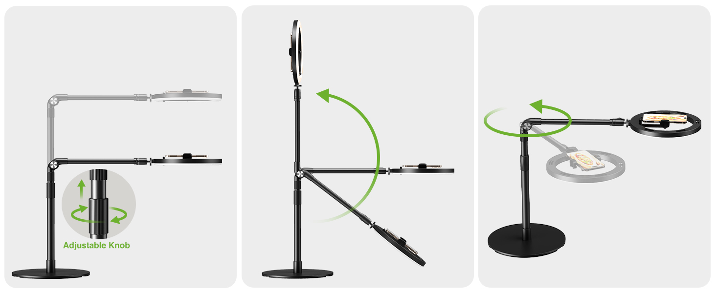 overhead ring light for video recording