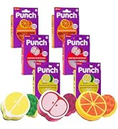 O-Cedar Punch Fruit-Shaped Scrub Sponge Variety Pack, 6 Count | Flexible, Multi-Use &amp; Heavy Duty ...