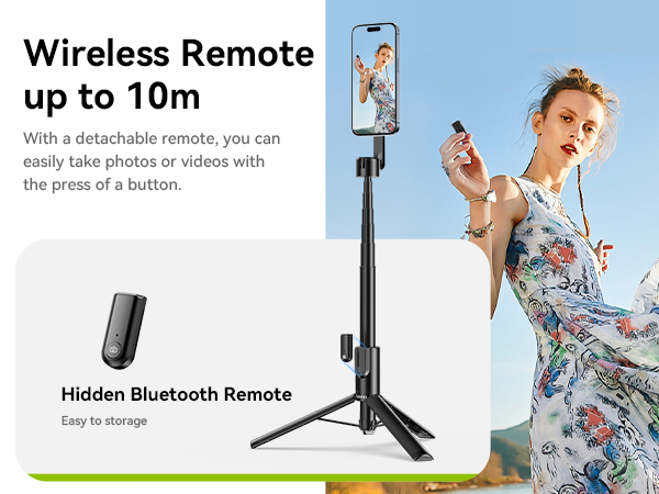 ULANZI 54'' Magnetic Selfie Stick Tripod Pro, All-in-One Phone Tripod w Magnetic Phone Holder 