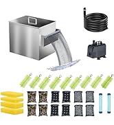 Carefree Fish Koi Pond Filter Box Stainless Steel Garden Water Waterfall Filtration Outdoor Horse...