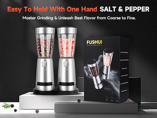 rechargeable salt and pepper grinder set