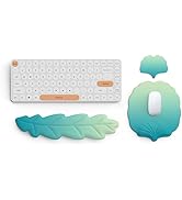 Lauspuck Keyboard Wrist Rest and Mouse Pad with Wrist Support Set, Ergonomic Leaf Shape Mouse Pad...