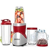Ganiza 900W Blenders for Shakes and Smoothies, 15-Piece Personal Blender and Grinder Combo for Ki...