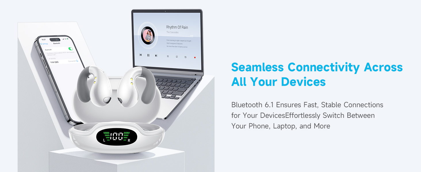 Upgraded Bluetooth 6.1 Wireless Open Clip Ear Buds
