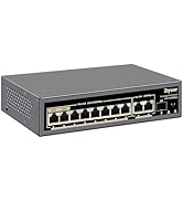 Ztyuav 11-Port Full Gigabit Unmanaged PoE Switch with 8 PoE+ Ports @120W, 2 Uplink and 1 SFP Slot...