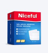 Niceful 50Pcs Adhesive Gauze Island Dressing 4"x4", Water-Resistant Wound Dressing, Sterile &amp; Abs...
