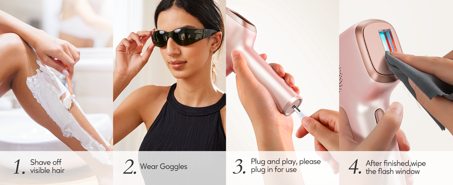 a woman wearing sunglasses and holding a hair dryer.