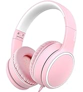 RORSOU R10 On-Ear Headphones with Microphone, Lightweight Folding Stereo Bass Headphones with 1.5...