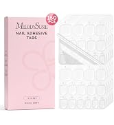 MelodySusie 150Pcs Strong Hold Nail Adhesive Tabs for Press On Nails – 5 Sheets 15 Sizes, 0.3mm U...