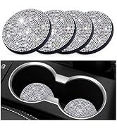 Tyhaui 4 Pack Bling Car Cup Holder Coasters, 2.75 Inch Full Crystal Rhinestone Car Cup Holder Ins...