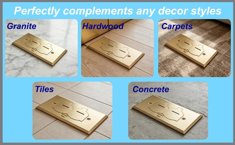 Reccesed floor ouelt kit can erfectly complement any decor styles