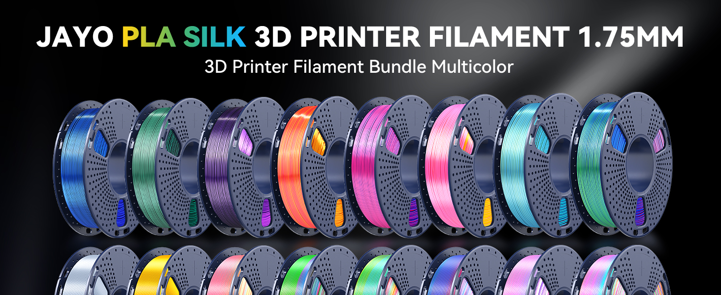 silk 3d printer filament bundle multicolor silk PLA filament dual triple color silk filament