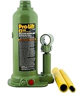 Pro-Lift Welded Bottle Jack 4 Ton - (8,000 Lbs) Capacity Hydraulic Lifting with Side Pump Two-Pie...