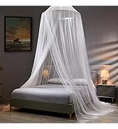 Mosquito Net Bed Canopy for Girls,King Canopy Bed Curtains Queen Size from Ceiling,Dome Mosquito ...