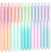 Shuttle Art Retractable Pastel Shifting Gel Ink Pens, 15 Pack Black Ink Pens, Cute Pens 0.5mm Fin...