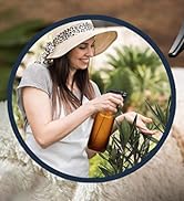 LiBa Amber Glass Spray Bottles 2 Pack, 16 oz Refillable Empty Spray Bottle for Cleaning, Essentia...