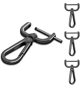 CooBigo 4Pack 1 Inch Metal Purse Clips, Detachable Swivel Lobster Claw Clasps Small Keychain Clip...