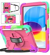 BMOUO New iPad 10th Generation Case - iPad 10.9 2022 Case with Screen Protector, 360 Rotating Sta...