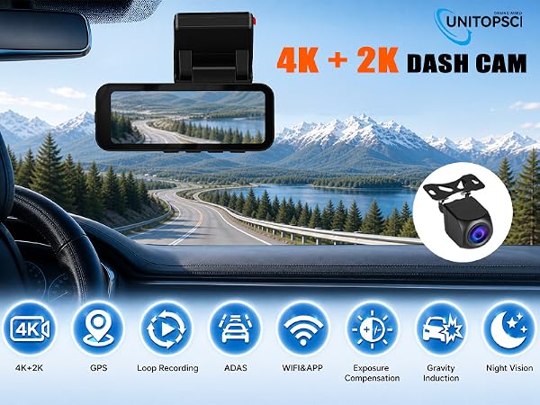 4K + 2K Dash Cam