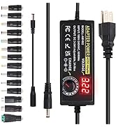 72W 3A Power Supply Adapter 3V~24V Universal Adjustable Power Supply with 5.5x2.1mm Tips - 100V-2...