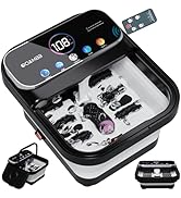 OOAMBB Collapsible Foot Spa with Heat, Bubble,Temp Control,Remote Control, Color Touch Screen Foo...