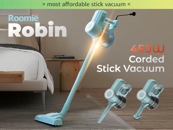 ROOMIE TEC ROBIN CORDED STICK VACUUM CLEANER
