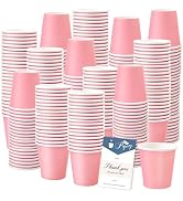 Prgery 300 Pack 3oz Pink Paper Cups,Mouthwash Cups, Disposable Bathroom Cups,Small Paper Cups 3oz...