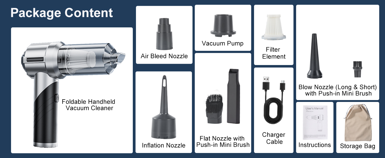 foldable car vacuum