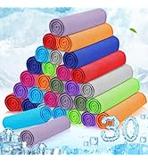MENOLY 30 Packs Cooling Towels Bulk (40"x12") Gym Cooling Towels for Neck and Face Sweat Workout ...