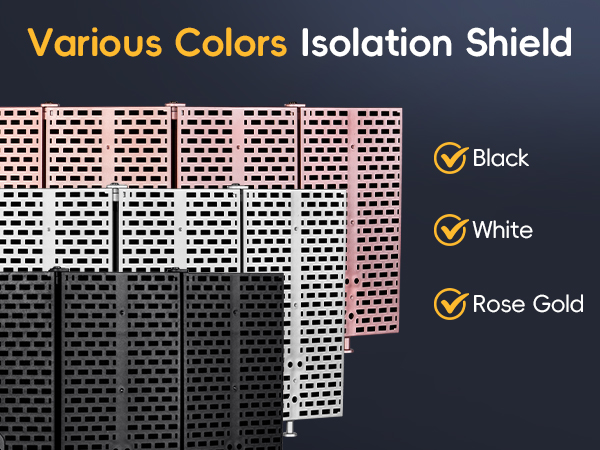 black,white,rose gold, Isolation Shield
