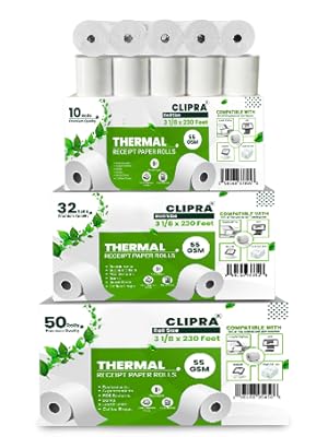 Clipra Receipt Paper Rolls
