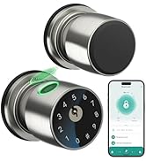 IRONZON Fingerprint Door Knob Fingerprint Door Lock Biometric Door Lock with App Control Smart Do...