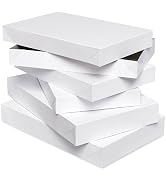 American Greetings White Gift Boxes with Lids for Birthdays, Graduation and All Occasions, (5-Cou...