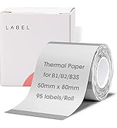 NIIMBOT Label Maker Tape 50×80mm Transparent Label Print Paper Compatible for NIIMBOT B1 B21, The...