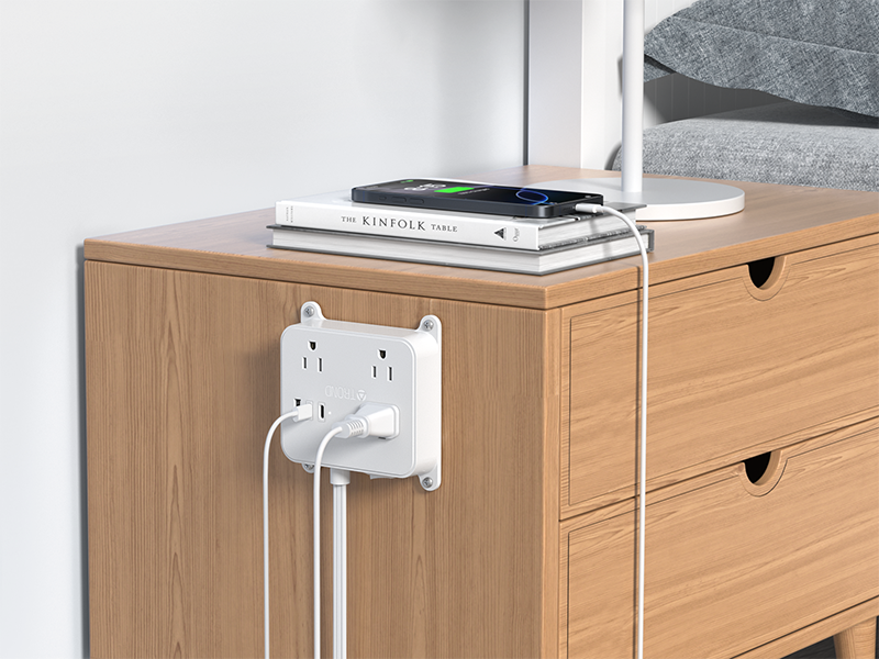 wall mount outlet stick on the wall