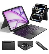HOU for iPad Air 13 Inch Case Keyboard (M3/M2 2025), Detachable Keyboard Case for 13" iPad Pro (M...