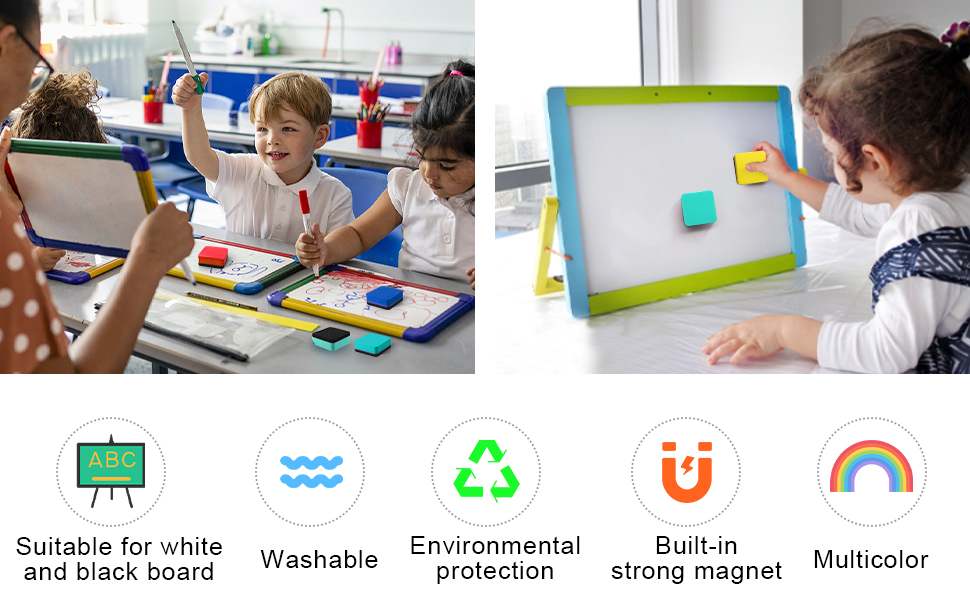  small dry erase eraser, cutefa 48 pack magnetic whiteboard dry erasers dry board erasers bulk