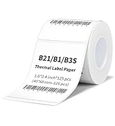 NIIMBOT Labels for B1/B21/B3S/K3,1.57'' x 2.36'' (40x60mm),125 Labels/Roll, Waterproof Thermal La...